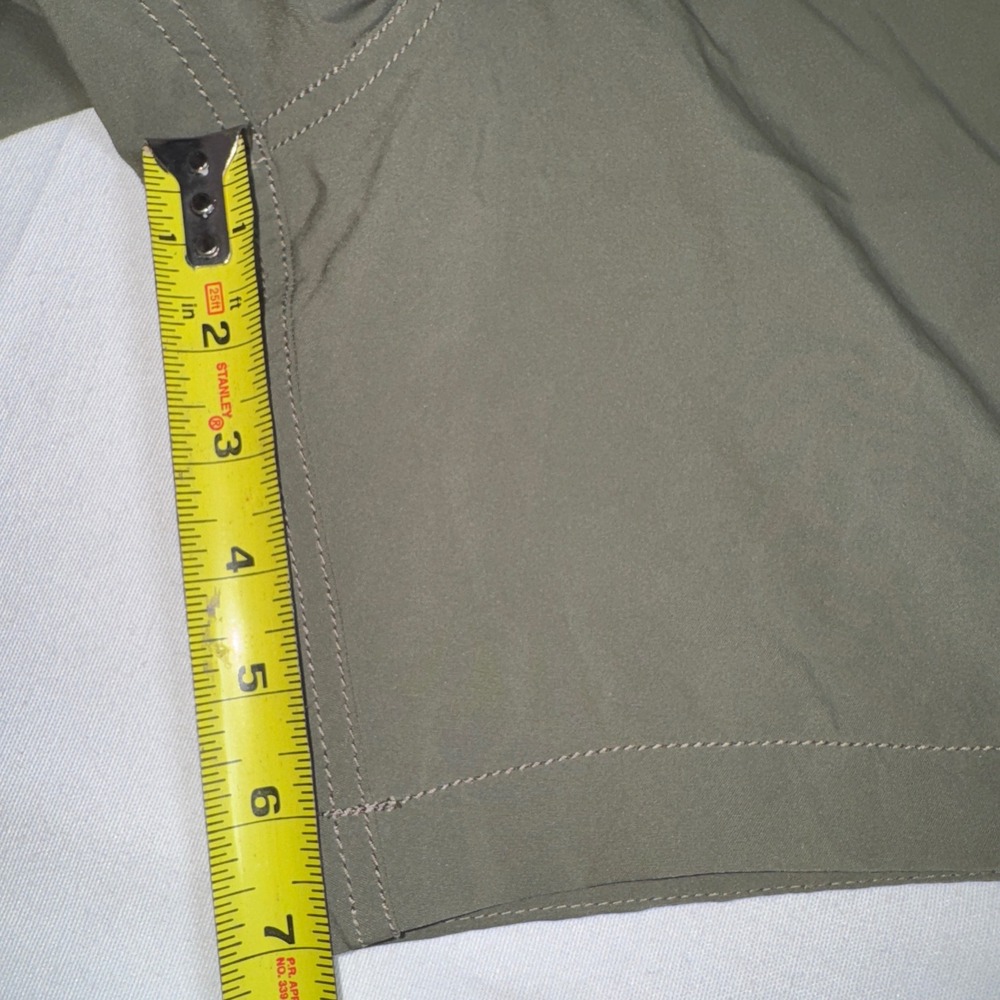 Abercrombie & Fitch Men XL Stretch All Day Shorts Olive Green Mesh Lined - Picture 7 of 14
